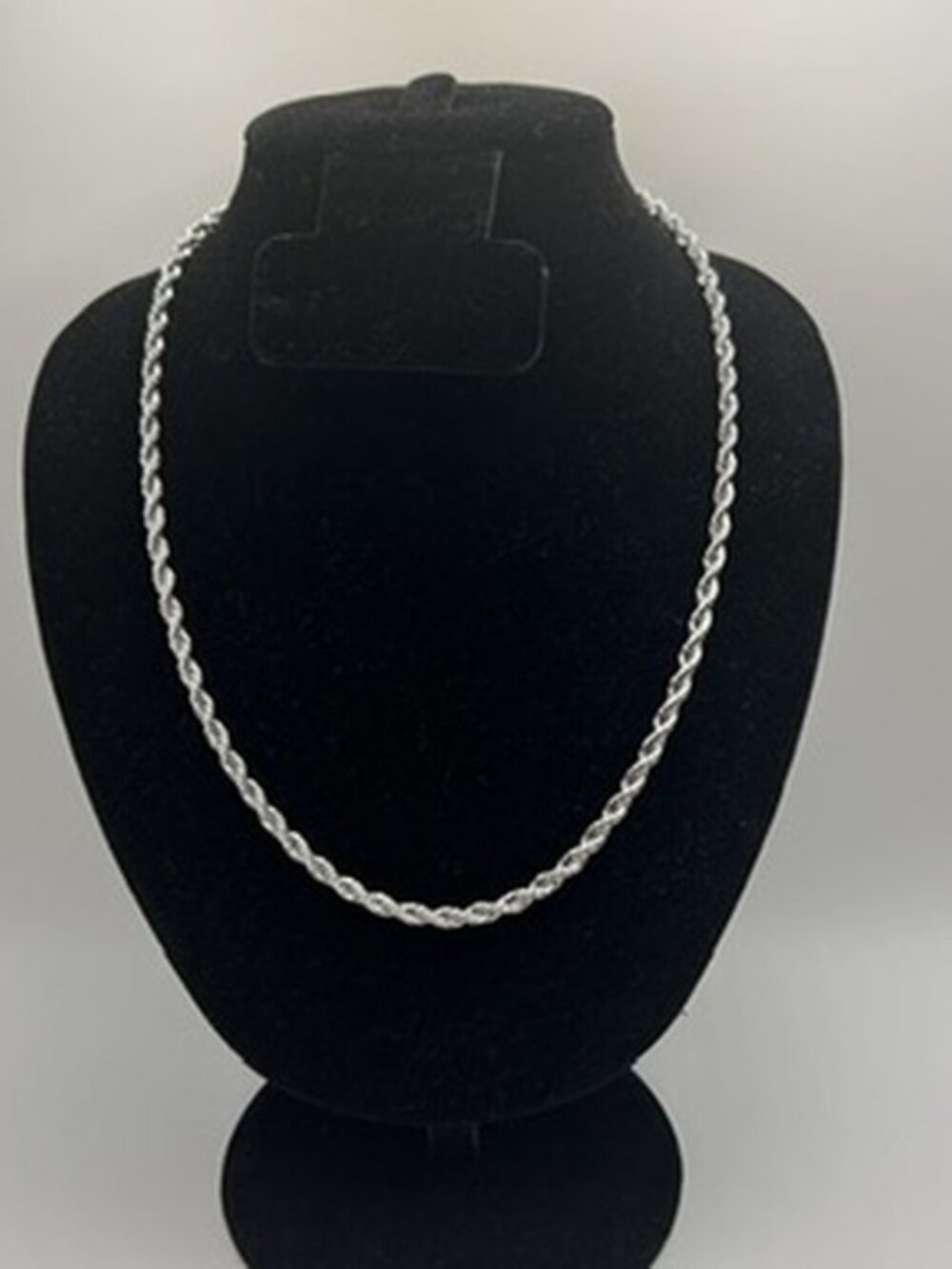 Mens Real Silver Rope Chain Plated Stainless Steel 4mm 24 Inch Solid Waterproof